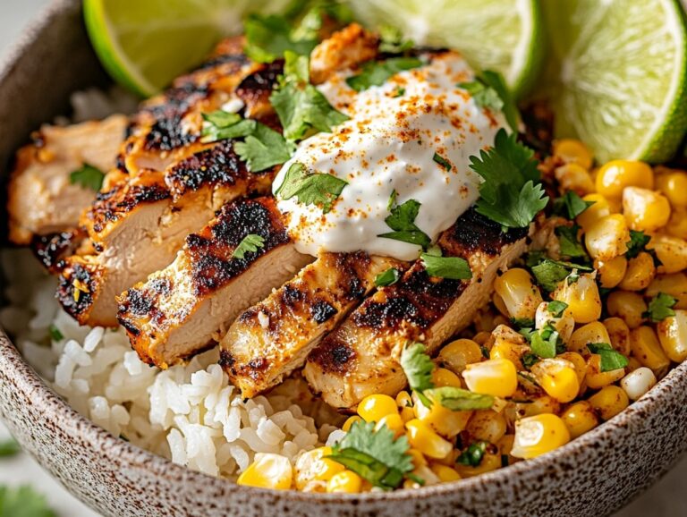 Roasted Corn Chicken Rice Bowl Recipe