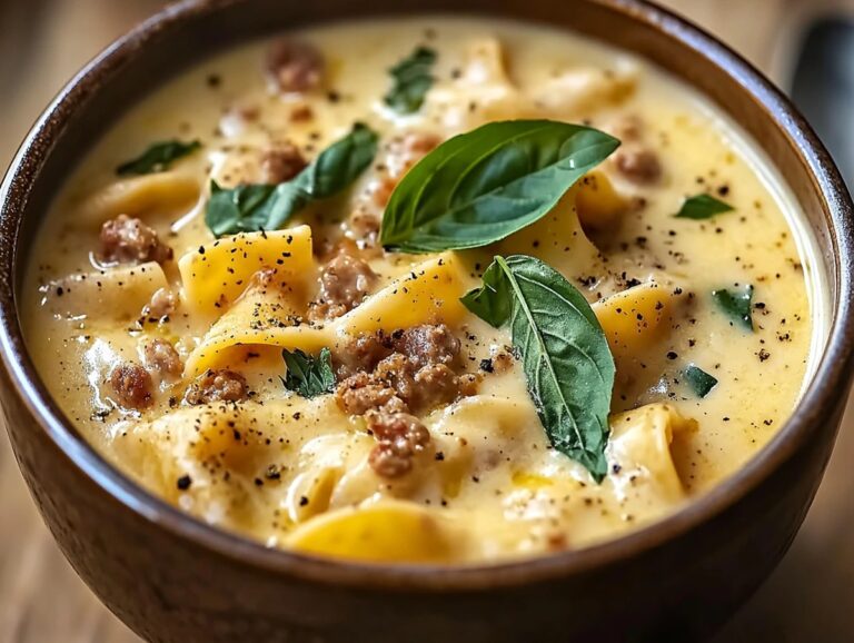 Creamy Alfredo Lasagna Soup Recipe