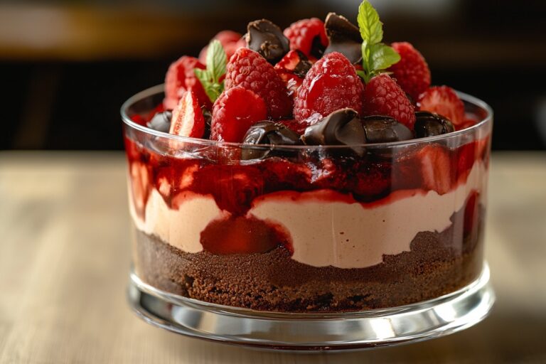 Raspberry Fudge Brownie Trifle Recipe