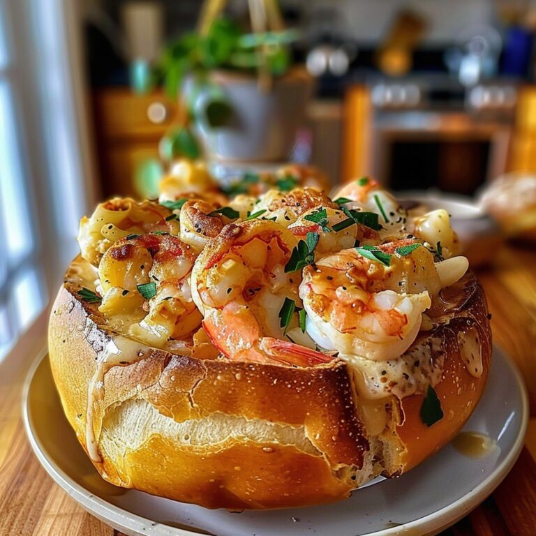 Stuffed Seafood Bread Bowl Recipe