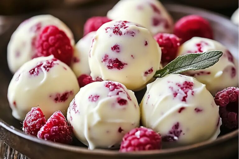 White Chocolate Raspberry Cheesecake Balls Recipe