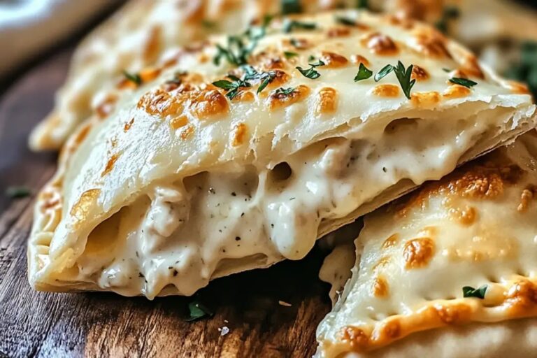 Chicken Alfredo Air Fryer Calzones Recipe