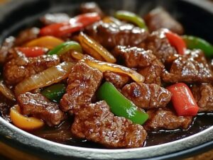 Sizzling Chinese Pepper Steak With Onions Recipe