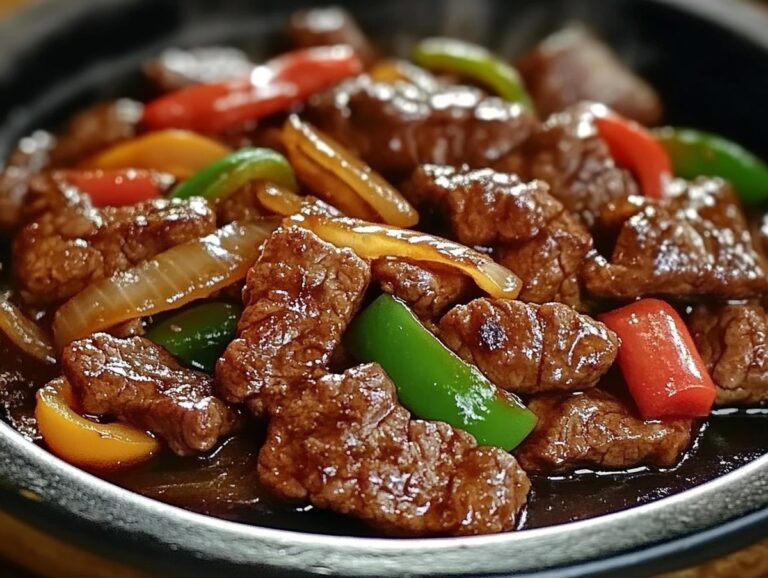 Sizzling Chinese Pepper Steak With Onions Recipe