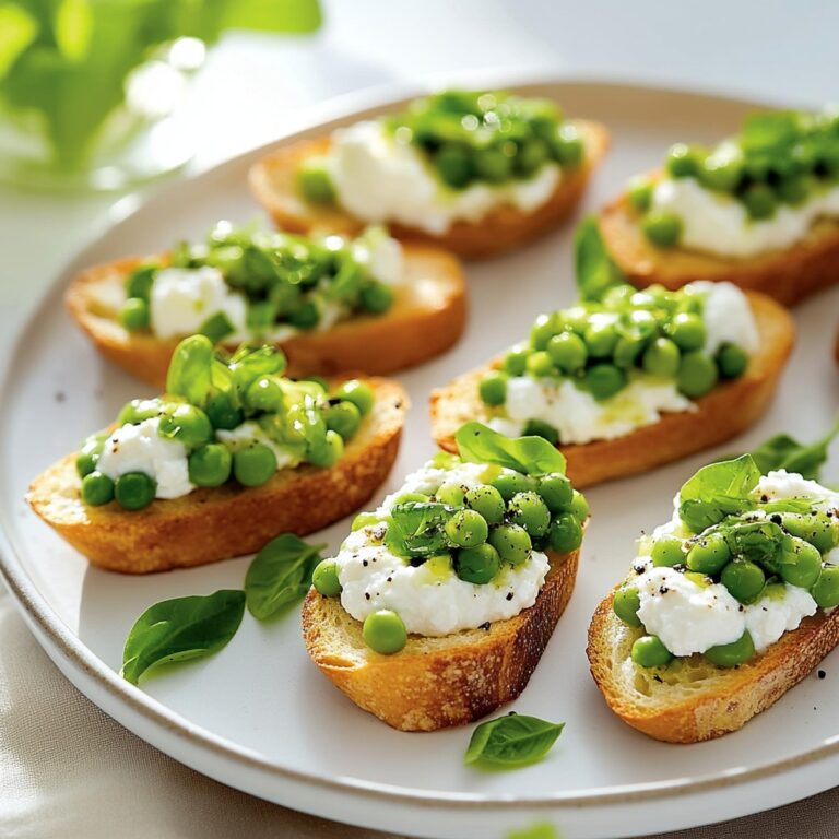 Spring Pea & Ricotta Crostini Recipe