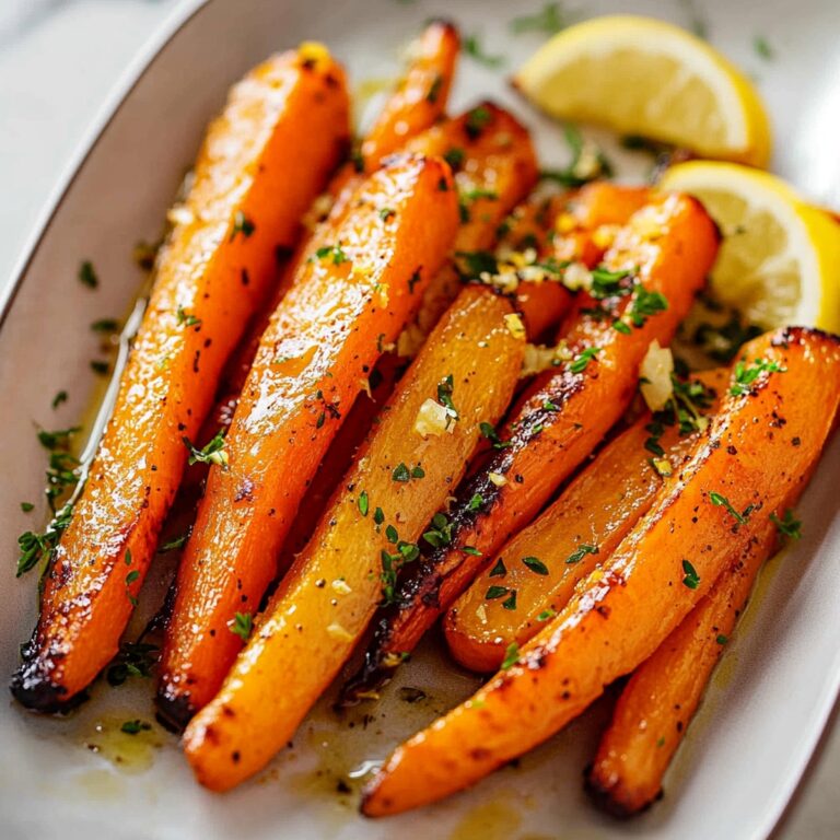 Lemon Garlic Roasted Carrots Recipe