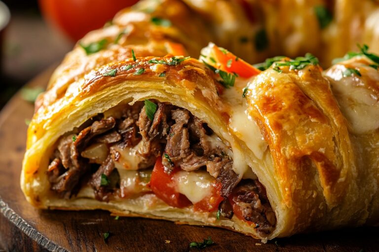 Philly Cheesesteak Crescent Ring Recipe