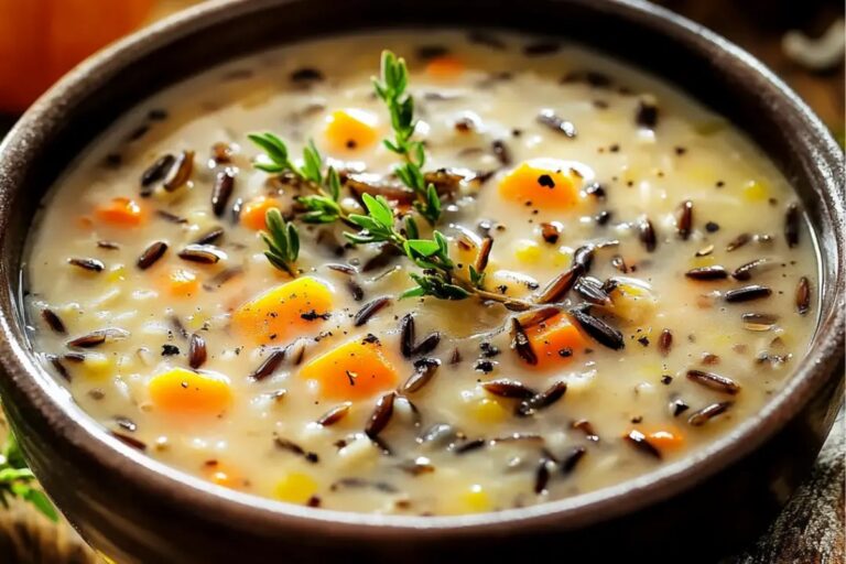 Cozy Autumn Wild Rice Soup Recipe