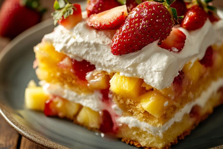 Tropical Strawberry Pineapple Shortcake Recipe