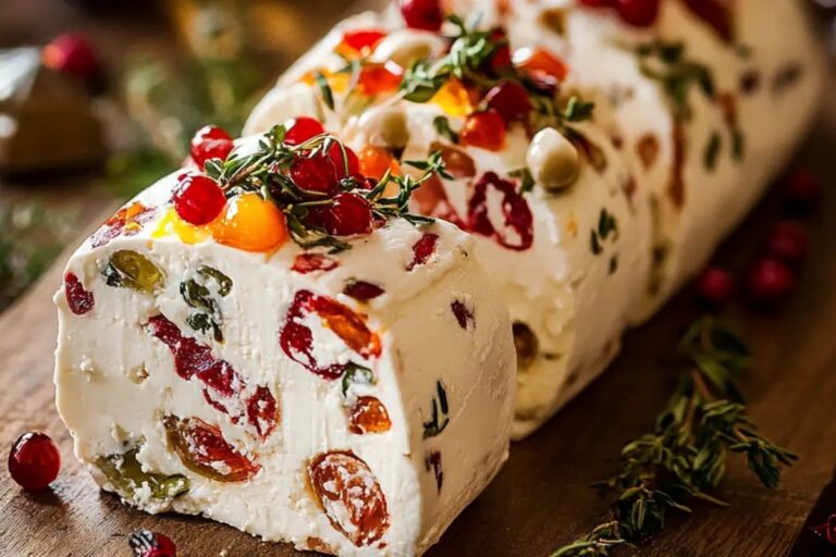 Festive Holiday Antipasto Cream Cheese Log Recipe