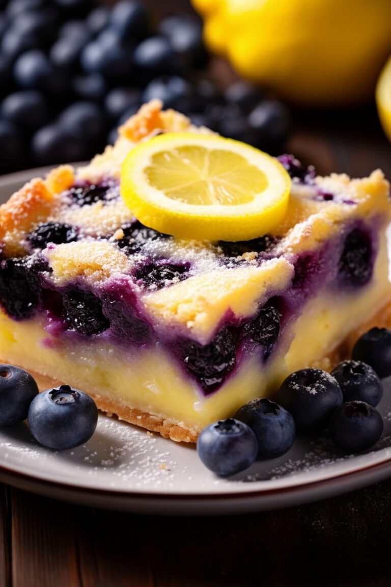 Blueberry Lemon Custard Bars Recipe