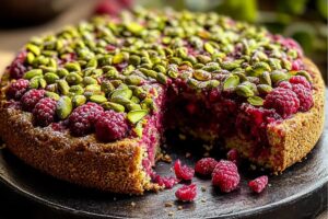Pistachio Raspberry Cake Recipe