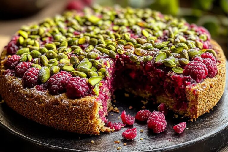 Pistachio Raspberry Cake Recipe