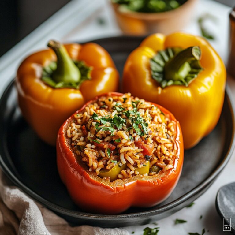 Vegetarian Stuffed Bell Peppers With Rice Recipe