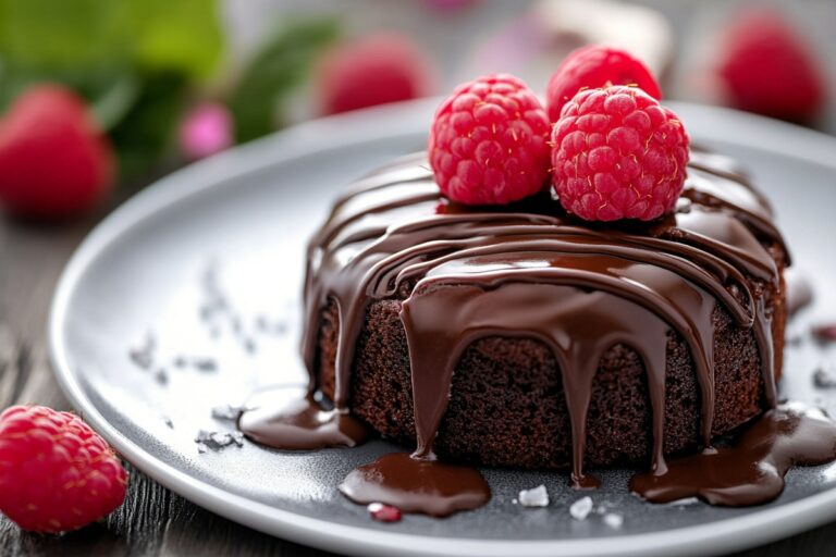 Valentines Day Chocolate Raspberry Lava Cake Recipe