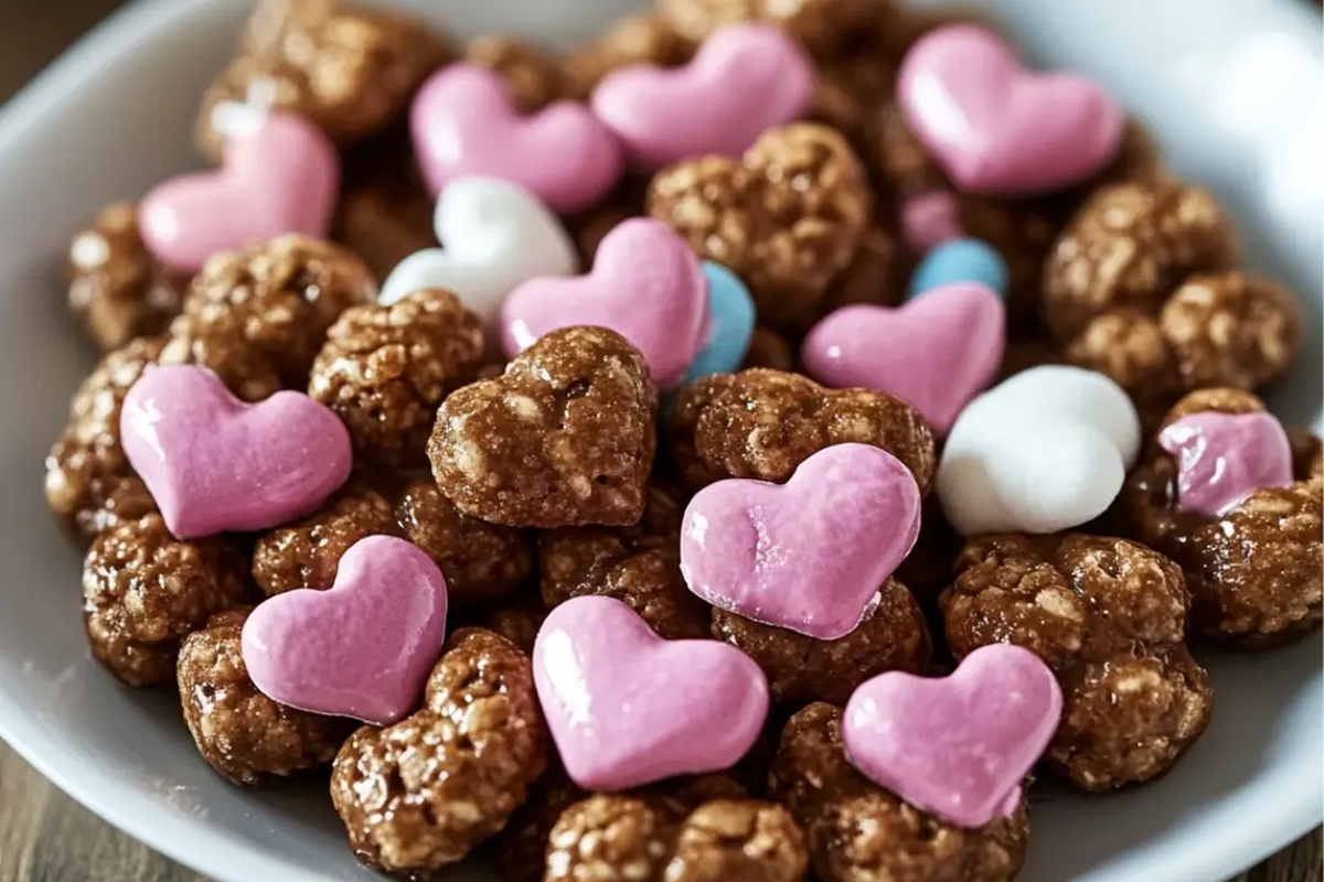 Chocolate Cereal Marshmallow Hearts Recipe