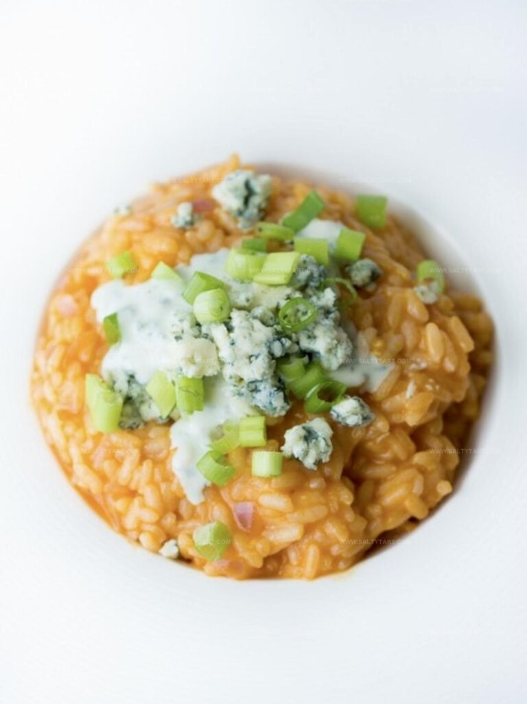 Wingless Buffalo Risotto With A Blue Cheese Sauce Recipe