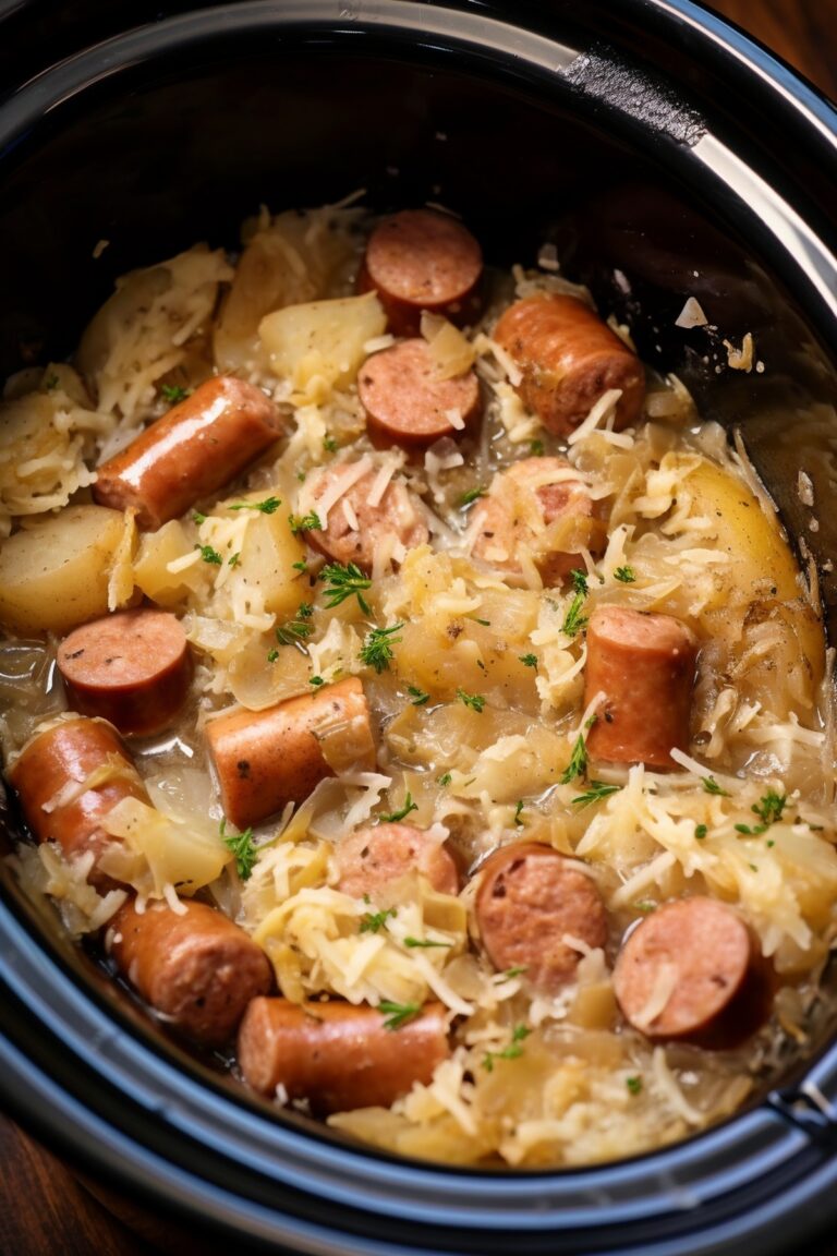 Crockpot Polish Sausage, Sauerkraut And Potatoes Recipe
