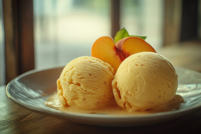 Homemade Peach Ice Cream Recipe