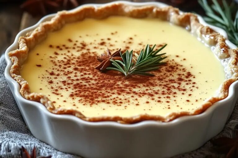 Christmas Eve Cinnamon-Vanilla Creamy Custard Pie Recipe