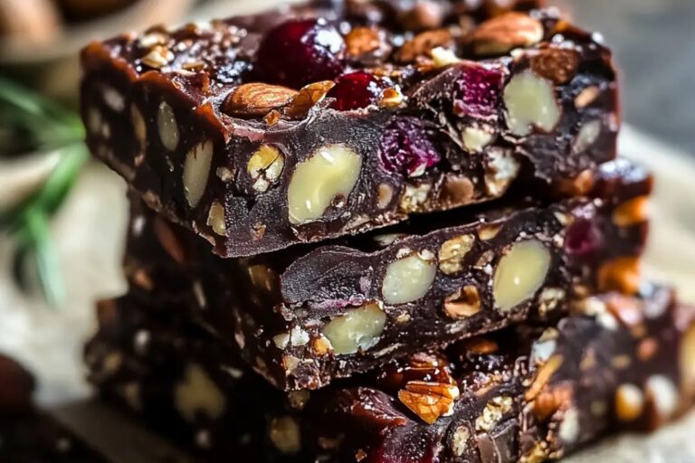 Homemade Chocolate Fruit And Nut Bars Recipe