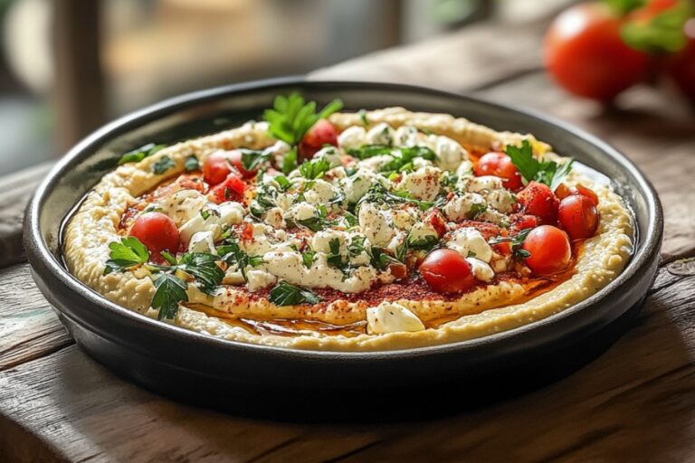 Greek Style Loaded Hummus Recipe