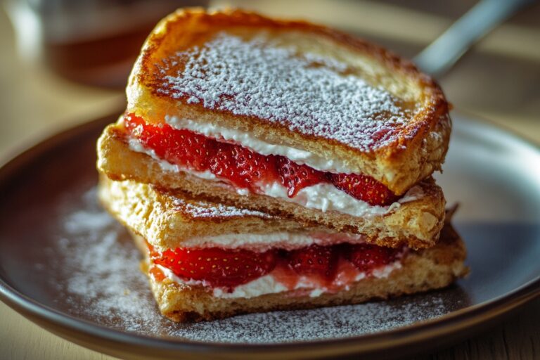 Fried Strawberry Cheesecake Sandwiches Recipe