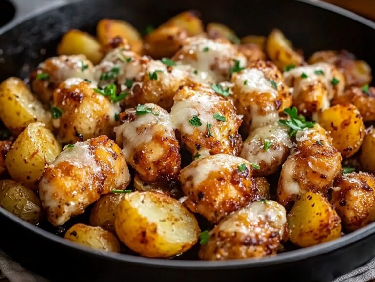 Oven-Baked Parmesan Chicken And Potatoes Recipe
