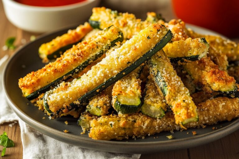 Crispy Air Fryer Parmesan Zucchini Fries Recipe