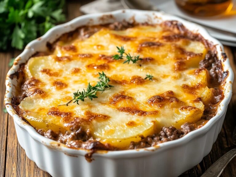Cheesy Hamburger Potato Casserole Recipe