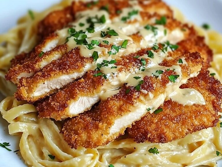 Crispy Chicken With Creamy Pasta Recipe