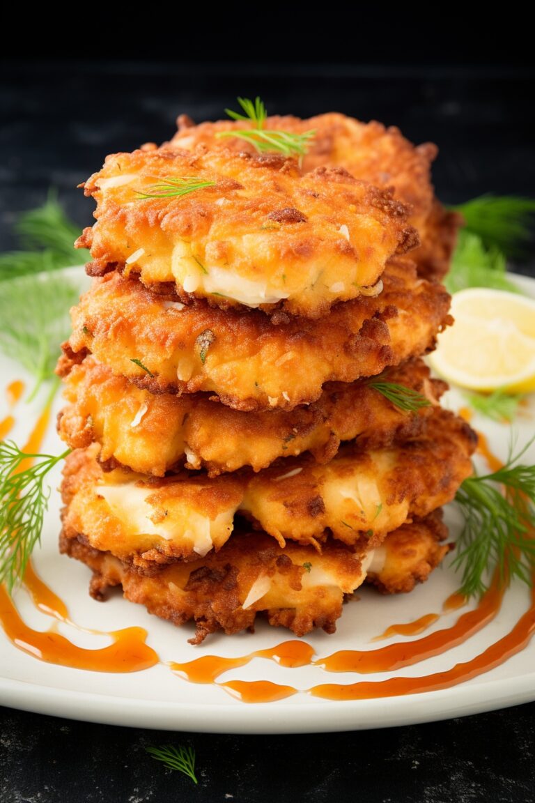 Cheesy Chicken Fritters Recipe