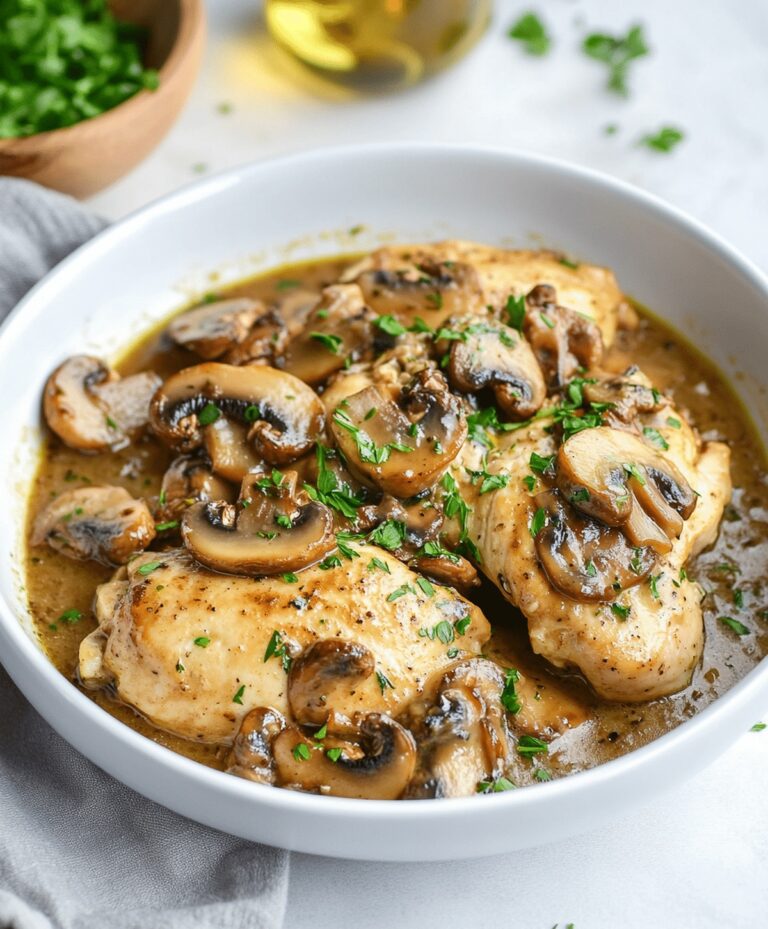 Skillet Chicken And Mushroom Wine Sauce Recipe