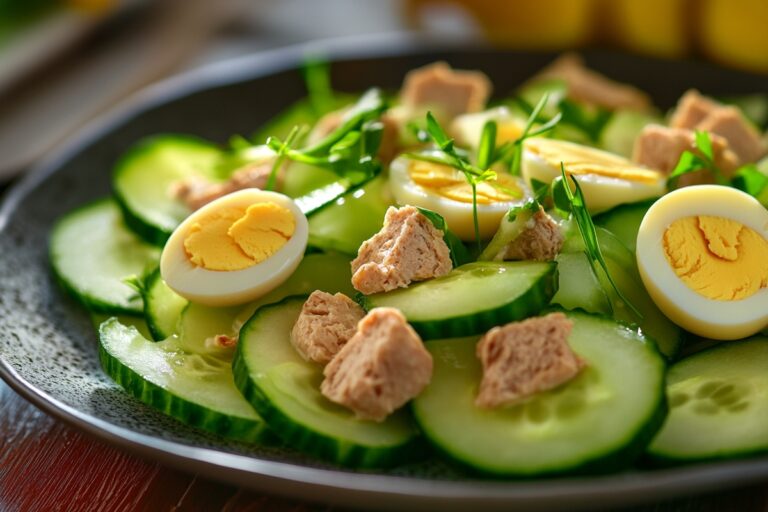 Cucumber Apple With Egg Salad Recipe