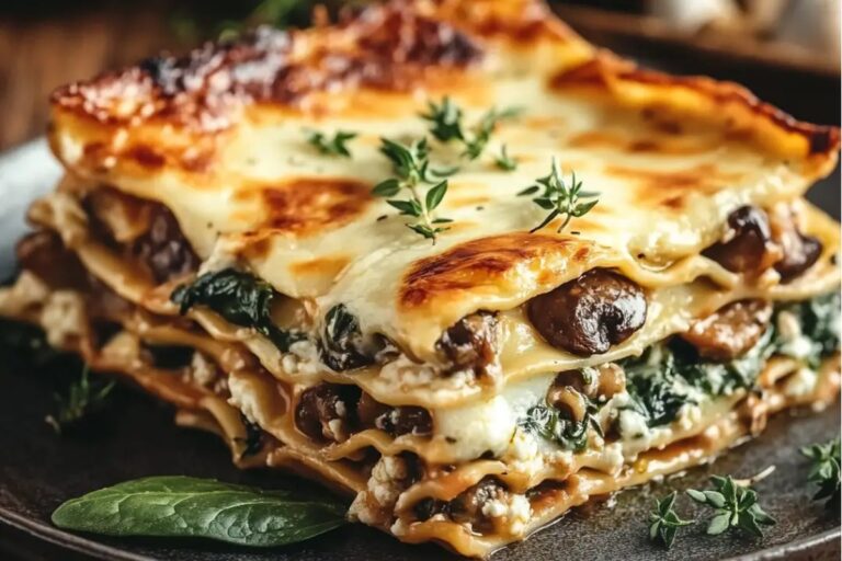 Mushroom And Spinach Lasagna Recipe