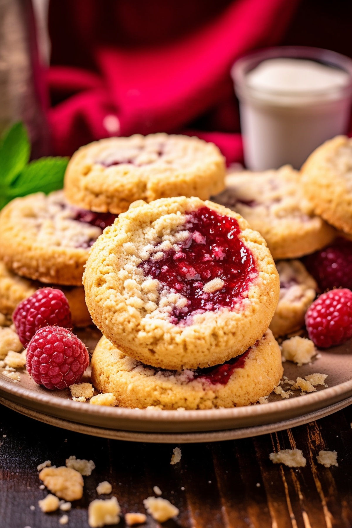 Raspberry Crumble Cookies Recipe