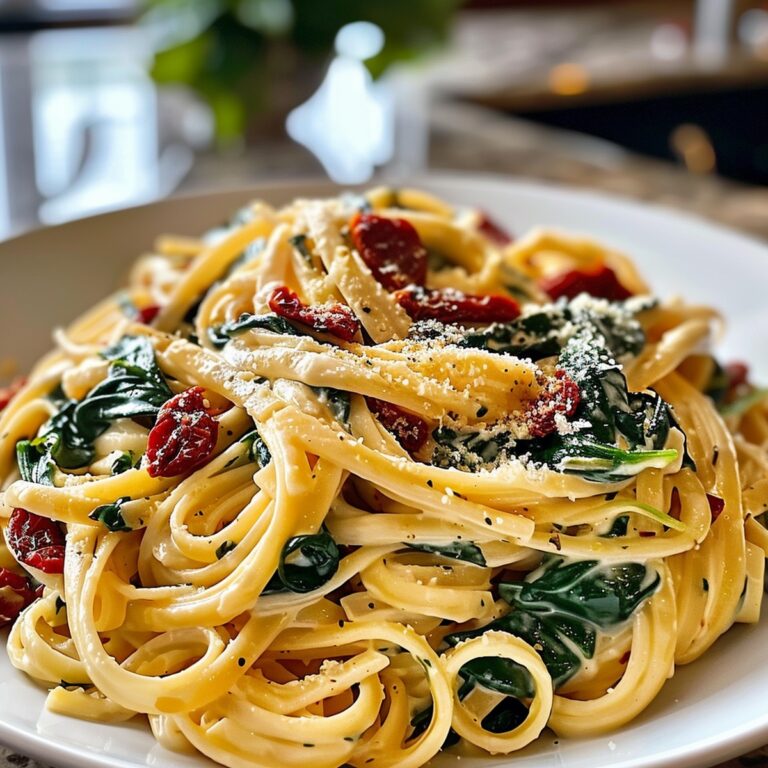 Linguine With Spinach & Sun-Dried Tomatoes Recipe