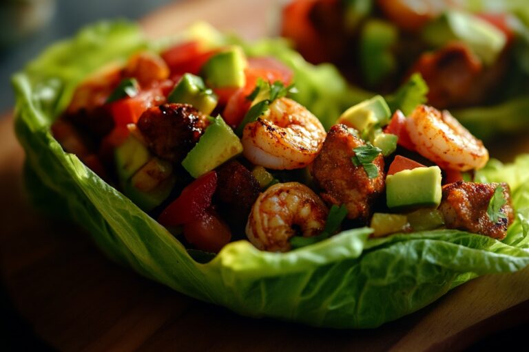 Healthy Taco Shrimp Lettuce Wraps Recipe