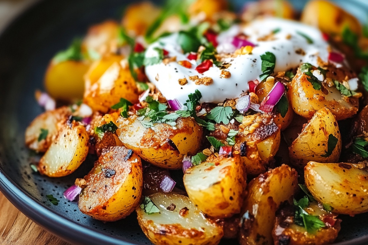 Chaat Masala Potatoes With Yoghurt Recipe