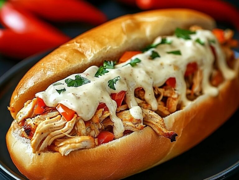 Slow Cooker Chicken Philly Sandwiches Recipe