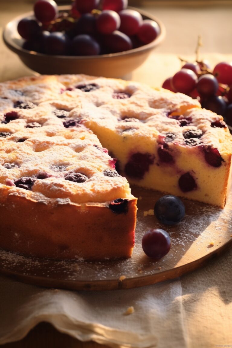 Italian Grape Cake (Torta Bertolina) Recipe