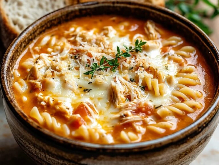 Crockpot Chicken Parmesan Soup Recipe
