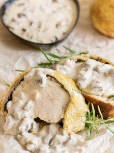 Chicken Wellington With A Mushroom Cream Sauce Recipe