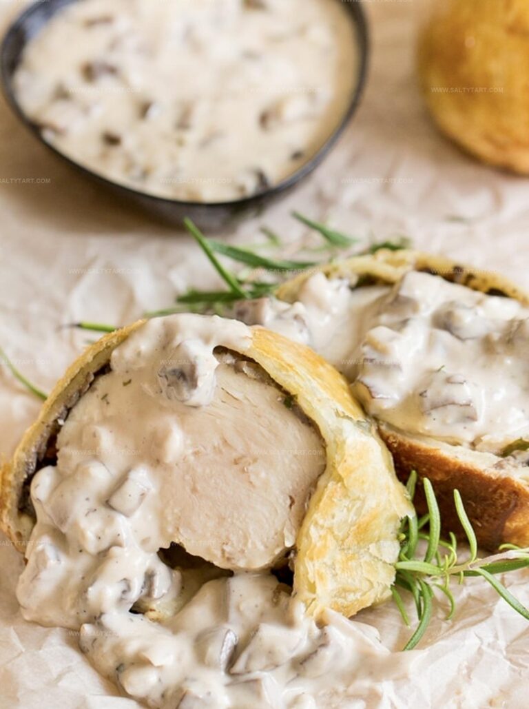 Chicken Wellington With A Mushroom Cream Sauce Recipe