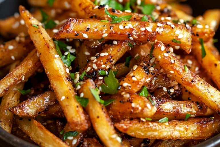 Spicy Garlic And Sesame Fries Recipe