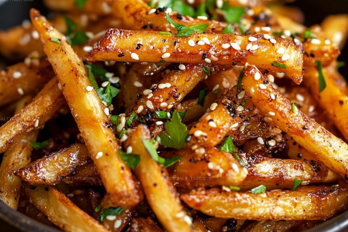 Spicy Garlic And Sesame Fries Recipe