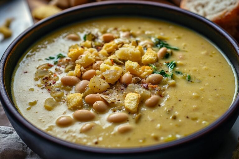 Creamy Vegan White Bean Soup Recipe