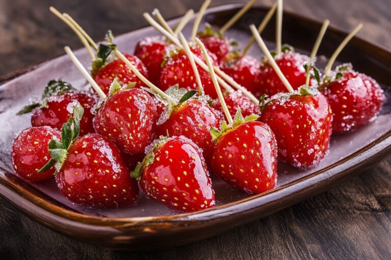 Rock Candy Sugar-Coated Strawberries Recipe