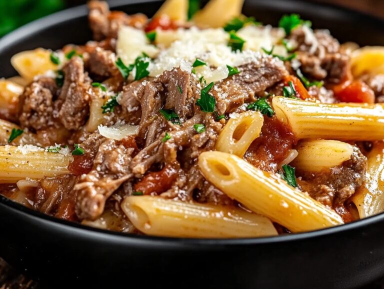 Garlic Beef Pasta Recipe