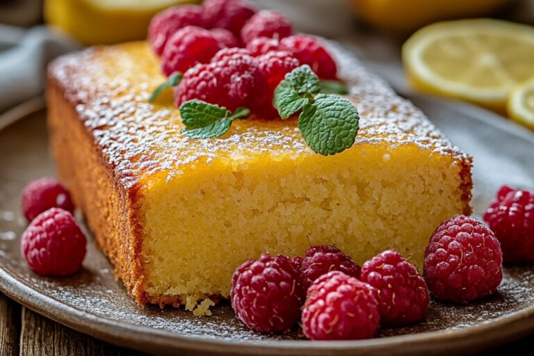 Grilled Sunny Lemon Pound Cake With Raspberries Recipe